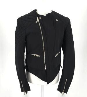 Balenciaga Cotton Blend Quilted Moto Biker Jacket
